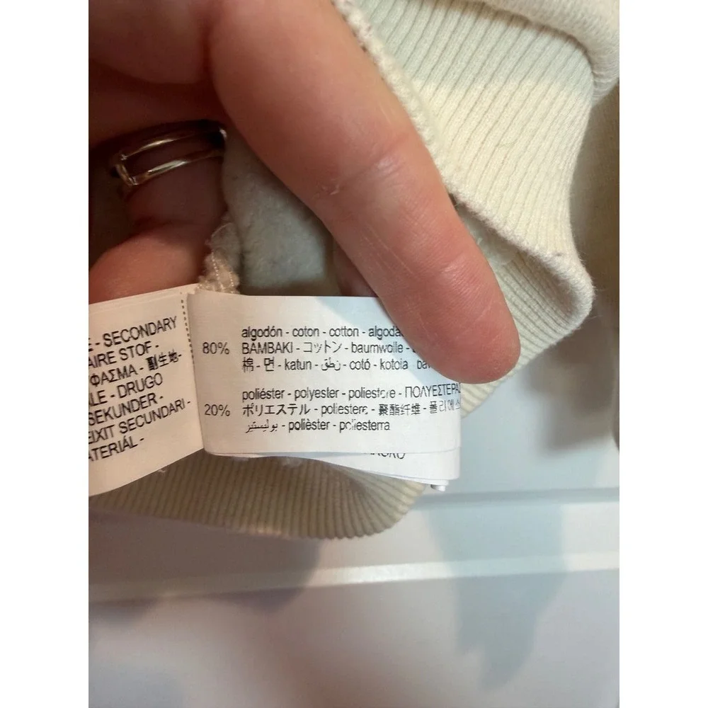 13.Zara Kids Cream Heart Applique In My Glitter Era Sweatshirt 18-24 Months 86cm